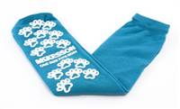 Slipper Socks, McKesson Paw Prints, One Size Fits Most Teal Above the Ankle, 40-1069 - Case of 96