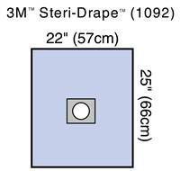 Steri-Drape Surgical Drape Small Drape with Aperture 22 W X 25 L Inch Sterile, 1092 - Box of 25