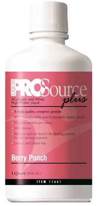 ProSource Plus Protein Supplement Berry Punch Flavor 32 oz. Bottle Ready to Use, 11661 - Case of 4