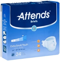 Attends Youth Brief,  EXTRA SMALL / YOUTH, Heavy Absorbency, BRBX10