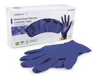 McKesson Confiderm 3.0 Exam Glove Medium Nitrile Standard Cuff Length Textured Fingertips Blue , 14-6N34 - Box of 250