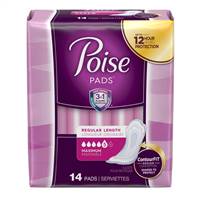 Poise Bladder Control Pad 3 X 11 Inch Length Heavy Absorbency Absorb-Loc Regular Female Disposable, 19568 - Pack of 14