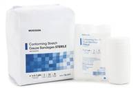 Conforming Bandage, McKesson, Polyester 4 Inch X 4-1/10 Yard Roll Shape Sterile, 16-019 - Case of 96