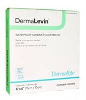 DermaLevin Foam Dressing 6 X Inch Square Adhesive with Border Sterile, 00285E - SOLD BY: PACK OF ONE