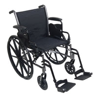 Lightweight Wheelchair, McKesson, Dual Axle Desk Length Arm Flip Back, Padded, Removable Arm Style Mag Wheel Black 18 Inch Seat Width 300 lbs. Weight Capacity, 146-K318DDA-SF - EACH