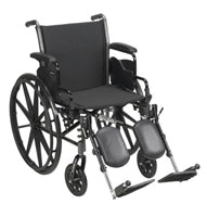 Lightweight Wheelchair, McKesson, Dual Axle Desk Length Arm Flip Back, Padded, Removable Arm Style Mag Wheel Black 18 Inch Seat Width 300 lbs. Weight Capacity, 146-K318DDA-ELR - EACH