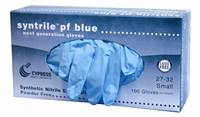 syntrile pf blue Exam Glove Small NonSterile Nitrile Standard Cuff Length Fully Textured Not Chemo Approved, 27-32 - BOX OF 100