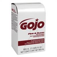 GOJO Pink & Klean Soap Lotion 800 mL Dispenser Refill Bag Floral Scent, 9128-12 - CASE OF 12