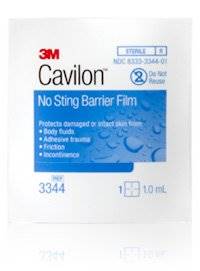 Cavilon Skin Barrier Wipe 1.0 mL Wipe, No Sting, Alcohol Free, Sterile, Fast-drying, Non-sticky, Hypoallergenic, Non-cytotoxic, 3344 - Case of 120