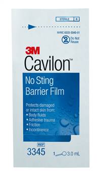 Cavilon Barrier Film 3.0 mL Wand, No Sting, Alcohol Free, Sterile, Fast-drying, Non-sticky, Hypoallergenic, Non-cytotoxic, 3345 - EACH