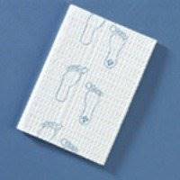 Footprint Procedure Towel, 13-1/2 X 18 Inch White / Mauve Footprints NonSterile, 70192N - CASE OF 500