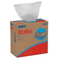 WypAll X60 Task Wipe Light Duty White NonSterile Cellulose / Polypropylene 9-1/10 X 16-4/5 Inch Reusable, 34790 - Case of 1260