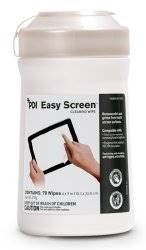 Easy Screen Presaturated Task Wipe With Alcohol White NonSterile 6 X 9 Inch Disposable, P03672 - Cannister of 70