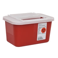 Sharps Container, 1 Gallon, Sharps-A-Gator Nestable Multi-purpose 1-Piece, Horizontal Entry Lid