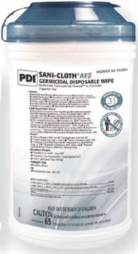 Sani-Cloth AF3 Surface Disinfectant Cleaner Germicidal Wipe 65 Count Canister Disposable Mild Scent, P63884 - Case of 390