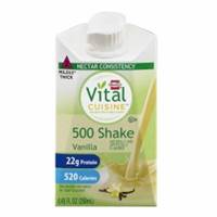 Hormel Vital Cuisine 500 Shake Vanilla Flavor 8.45 oz. Carton Ready to Use, 72504 - Case of 27