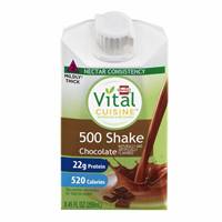Vital Cuisine 500 Chocolate Nutritional Shake Chocolate Flavor 8.45 oz. Carton Ready to Use, 72502 - Case of 27