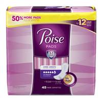 Poise Bladder Control Pad 15.9 Inch Length Heavy Absorbency Absorb-Loc One Size Fits Most Female Disposable, 34104 - Case of 90