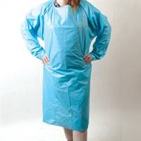 O&M Halyard Inc Over-the-Head Protective Procedure Gown Adult One Size Fits Most Blue NonSterile, 69490 - BOX OF 15