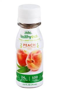 Healthy Shot Double Protein Oral Protein Supplement, Peach Flavor 2.5 oz. Bottle Ready to Use, 72855 - Case of 24