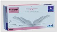 Micro-Touch NitraFree Exam Glove Large NonSterile Nitrile Standard Cuff Length Textured Fingertips Pink Chemo Tested, 6034513 - Pack of 100