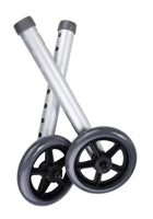 Universal Walker Wheels, 5 Inch, With Rear Glides