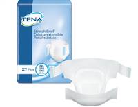 TENA Stretch Plus Adult Brief Tab Closure 2X-Large Disposable Moderate Absorbency, 61090 - Case of 64