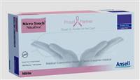 Micro-Touch NitraFree Exam Glove Medium NonSterile Nitrile Standard Cuff Length Textured Fingertips Pink Chemo Tested, 6034512 - Pack of 100