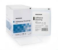 McKesson Adhesive Dressing 3 X 4 Inch Cotton / Polyester Rectangle White Sterile, 16-4273 - Box of 100
