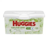 Huggies Natural Care Baby Wipe Tub Aloe Unscented 64 Count, 39301 - Case of 256