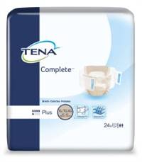TENA Complete Adult Brief Tab Closure X-Large Disposable Moderate Absorbency, 67340 - Pack of 24
