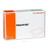 Primapore Adhesive Dressing 3-1/8 X 4 Inch Polyester Rectangle White Sterile, 66000317 - Box of 20