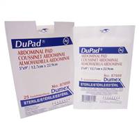 DuPad Abdominal Pad Cellulose 1-Ply 5 X 9 Inch Rectangle Sterile, 87059 - BOX OF 25